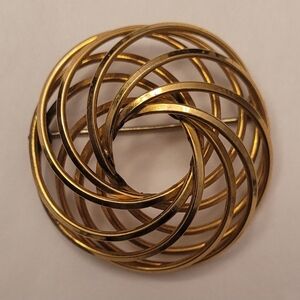 Elegant Vintage Marvella 12 KT Gold Filled Spiral Brooch